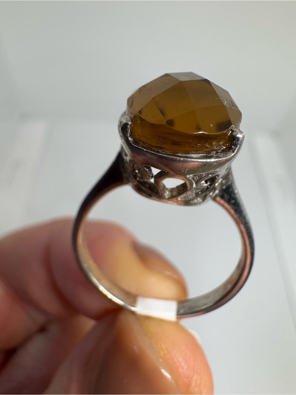 925 Sterling Silver 9K Gold Plated Sultanite Ring Size 8 | Ukrainian ring - Picture 3 of 17